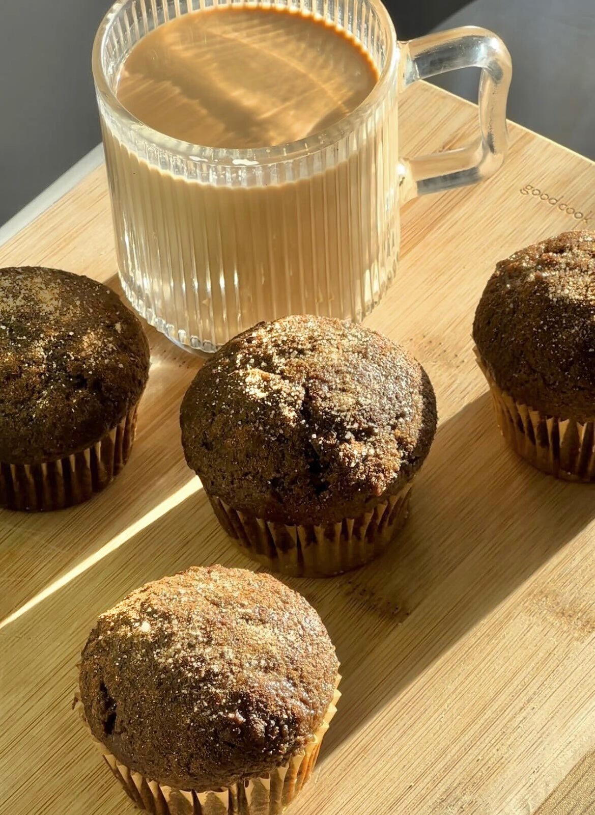 Buttermilk Gingerbread Chai Muffins